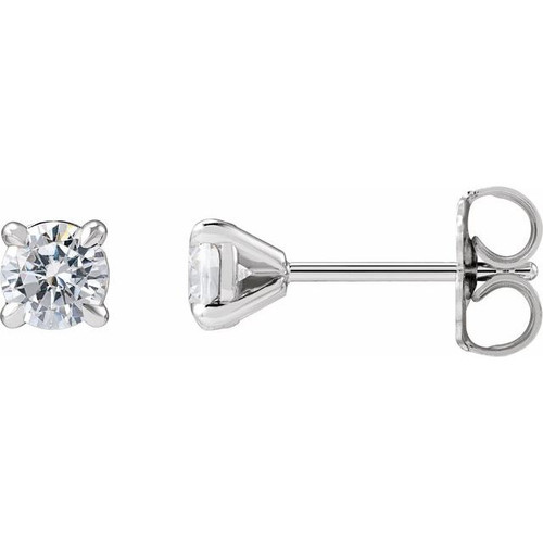 14K White 1/2 CTW Lab-Grown Diamond Cocktail-Style Stud Earrings