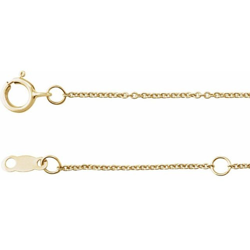 14K Yellow 1/4 CTW Natural Black Diamond 5-Station 16-18" Necklace