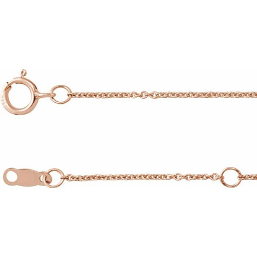 14K Rose 1/4 CTW Natural Black Diamond 5-Station 16-18" Necklace