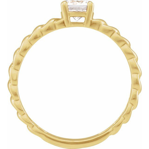 14K Yellow 1/2 CT Lab-Grown Diamond Solitaire Ring