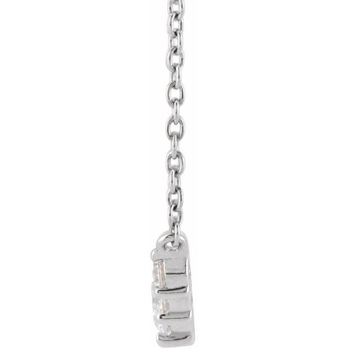 14K White 1/3 CTW Lab-Grown Diamond Graduated 18" Necklace