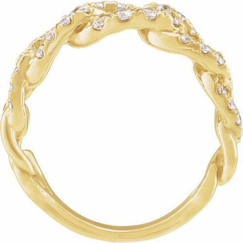 14K Yellow 1 CTW Lab-Grown Diamond Ring