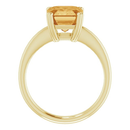 14K Yellow Natural Citrine Ring