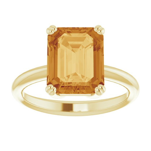 14K Yellow Natural Citrine Ring