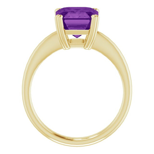 14K Yellow Natural Amethyst Ring