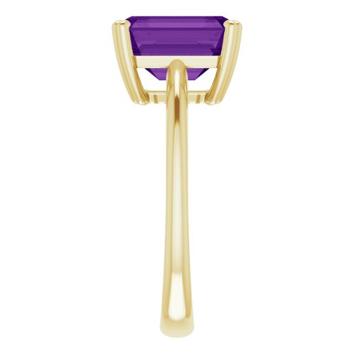 14K Yellow Natural Amethyst Ring