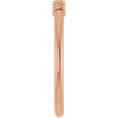 14K Rose Lab-Grown Moissanite Stackable Ring