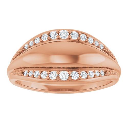 14K Rose 1/5 CTW Natural Diamond Ring