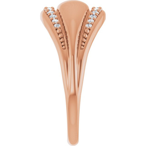 14K Rose 1/5 CTW Natural Diamond Ring