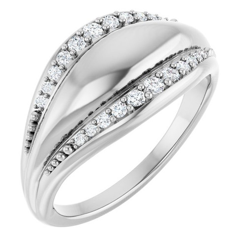 Platinum 1/5 CTW Natural Diamond Ring