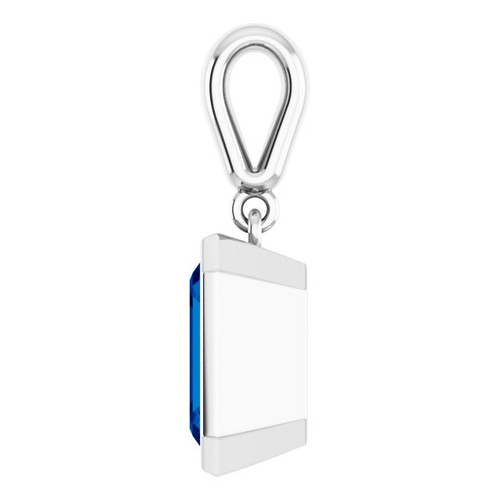 Platinum Lab-Grown Blue Sapphire Pendant