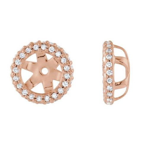 14K Rose 1/5 CTW Lab Grown Diamond Earrings Jacket