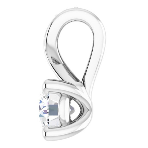 14K White 1/4 CTW Lab-Grown Diamond Pendant