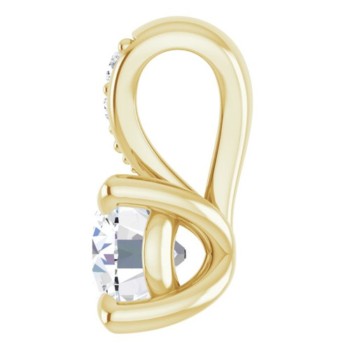 14K Yellow 1/4 Lab-Grown Diamond Pendant