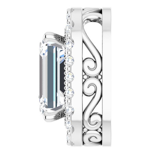 14K White 5/8 CTW Lab-Grown Diamond Pendant