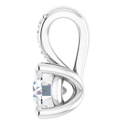 14 Karat White Gold 1/4 Lab-Grown Diamond Pendant