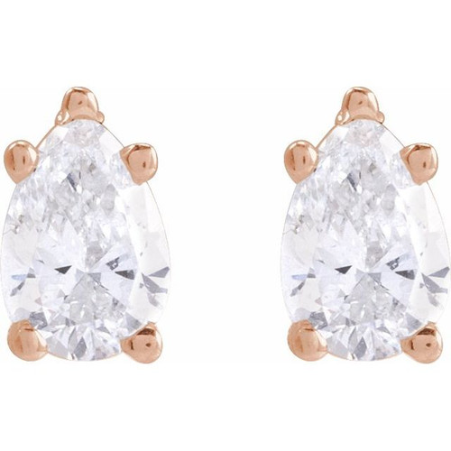 14K Rose 3/8 CTW Natural Diamond Earrings
