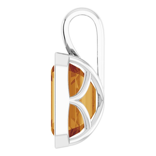 Sterling Silver Natural Citrine Pendant