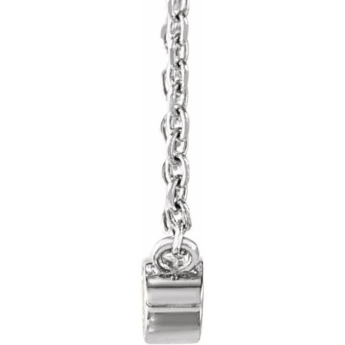 Sterling Silver 1/6 CT Natural Diamond 16-18" Necklace
