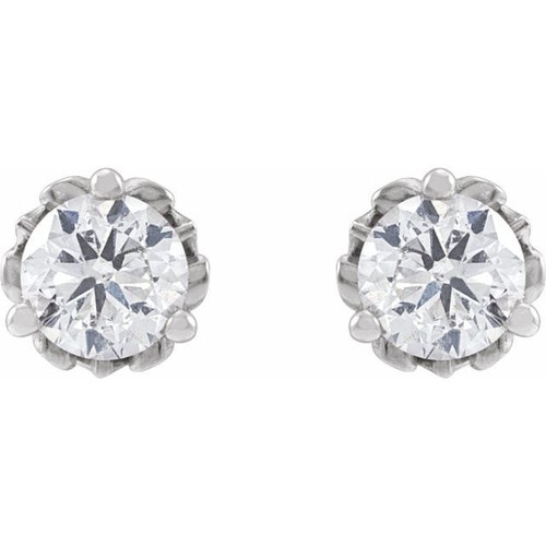 Sterling Silver 1/3 CTW Natural Diamond Vintage-Inspired Earrings