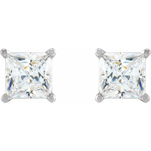 14K White 1/6 CTW Natural Diamond Earrings