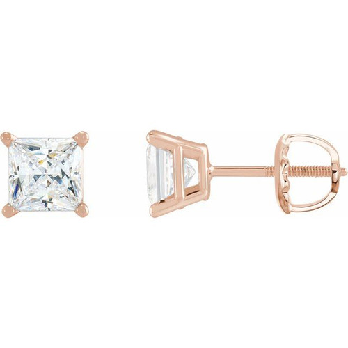 14K Rose 1/6 CTW Natural Diamond Earrings