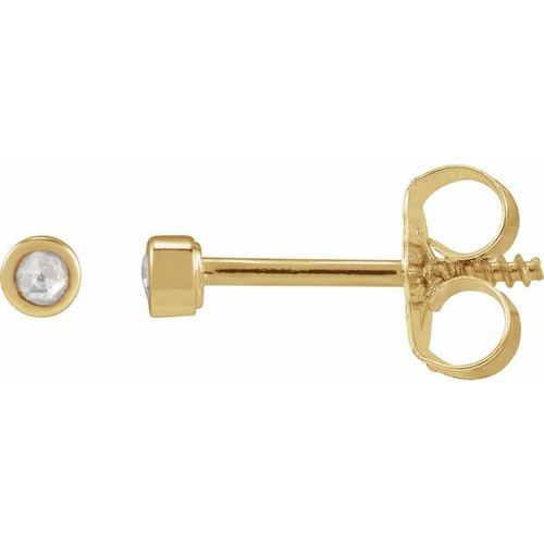 14K Yellow .02 CTW Rose-Cut Natural Diamond Stud Earrings