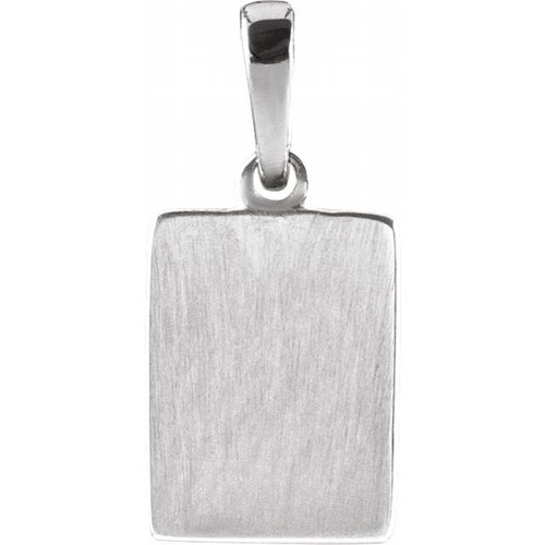 14 Karat White Gold Lab-Grown Ruby Pendant
