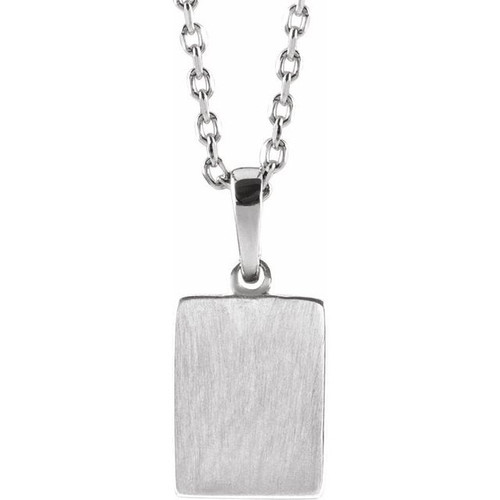 Platinum Natural Diamond 16-18" Necklace