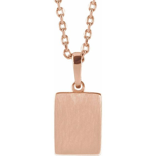 14K Rose Lab-Grown Emerald 16-18" Necklace