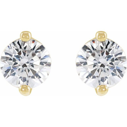 14K Yellow 1/3 CTW Natural Diamond 2-Prong Stud Earrings