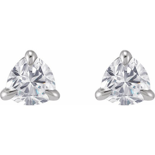 Platinum 3.5 mm Lab-Grown Moissanite Stud Earrings