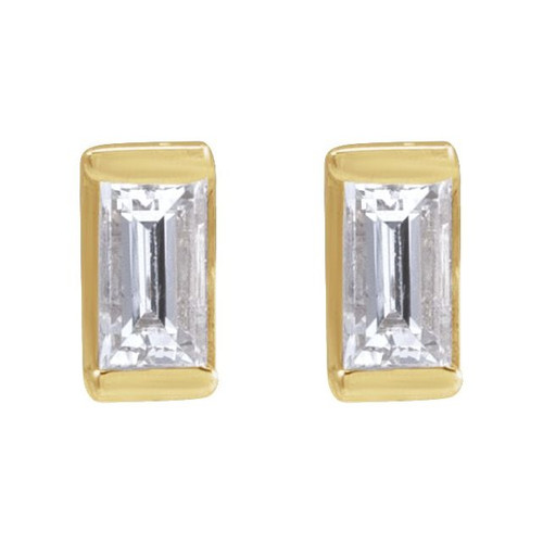 14K Yellow 1/8 CTW Natural Diamond Stud Earrings