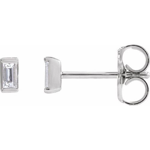 Platinum 1/8 CTW Natural Diamond Stud Earrings