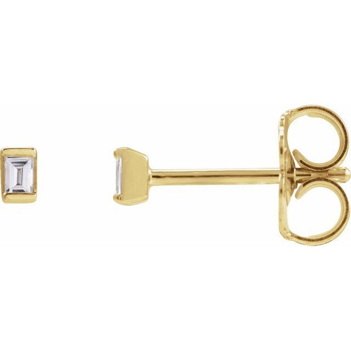 14K Yellow .05 CTW Natural Diamond Stud Earrings