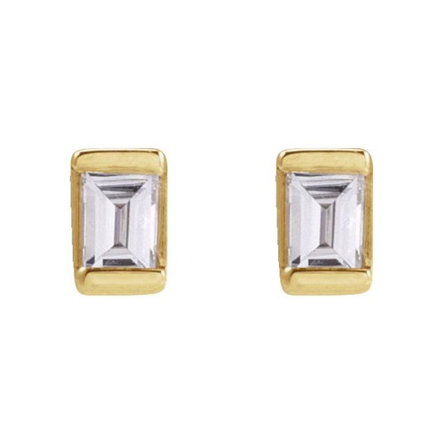 14K Yellow .05 CTW Natural Diamond Stud Earrings