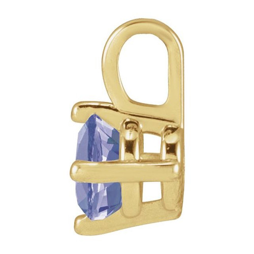 14K Yellow Natural Tanzanite Pendant