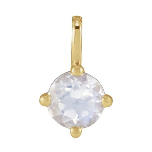 14K Yellow Natural Blue Moonstone Pendant