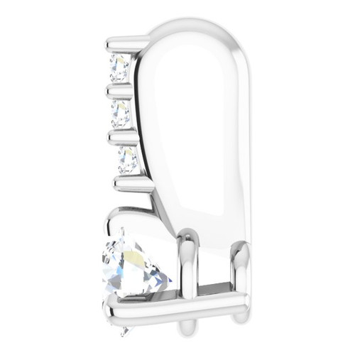 Platinum 1/10 CTW Natural Diamond Pendant