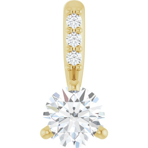 14K Yellow 1/4 CTW Natural Diamond Pendant