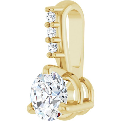 14K Yellow 1/4 CTW Natural Diamond Pendant