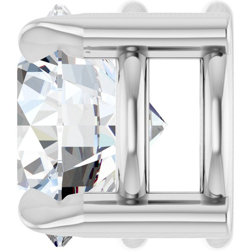 Sterling Silver 6 mm Natural White Sapphire Pendant