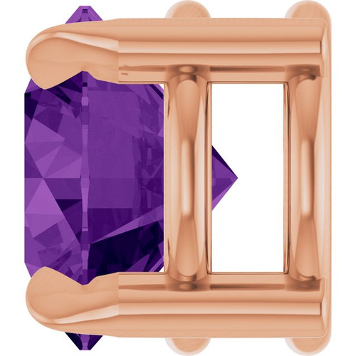 14K Rose 6 mm Natural Amethyst Pendant