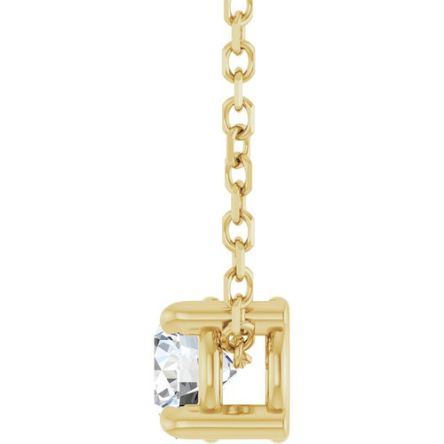 14 Karat Yellow Gold Natural Diamond Necklace 1/5 CT, 16-18 Inch, 4mm - $1,155