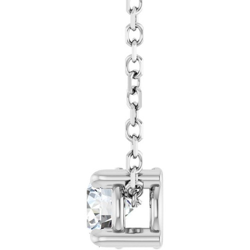 Platinum 1/5 CT Natural Diamond 16-18" Necklace
