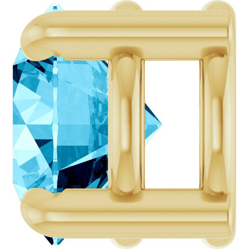 14K Yellow 5.5 mm Natural Aquamarine Pendant