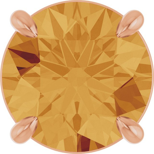 14K Rose 8 mm Natural Citrine Pendant