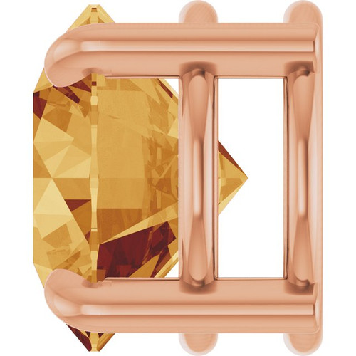 14K Rose 8 mm Natural Citrine Pendant