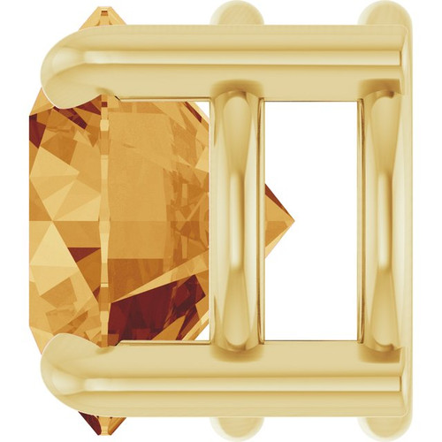 14K Yellow 7 mm Natural Citrine Pendant