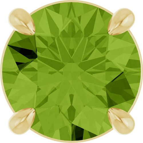 14K Yellow 7 mm Natural Peridot Pendant